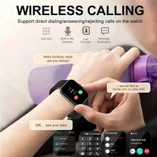 [Intelligente Sportuhr] Multifunktionale intelligente Sportuhr - Hochauflösender Vollbildschirm, mit kabelloser Anruf-/Wählerfunktion, Informationsbenachrichtigung, mehrere Sportmodi, Aktivitätsaufzeichnung/Aktivitätsverfolgung, Fernfotografie/Musikwiedergabe, Zifferblatt-Hintergrund, geeignet für Männer und Frauen, geeignet für Android und iOS