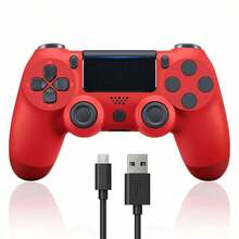 P-4Wireless Gaming Controller For P4/P4 Slim/S4 Pro & PC, With  Vibration, Turbo, 3.5mm Headpho-Ne Jack - Red - View 6