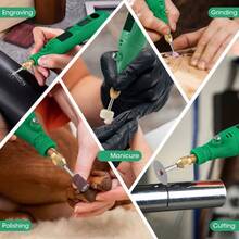 1 set di utensili rotanti wireless verdi con 105 pezzi di accessori - mini smerigliatrice ideale per incisione, taglio, foratura, lucidatura, pulizia, artigianato e progetti fai-da-te