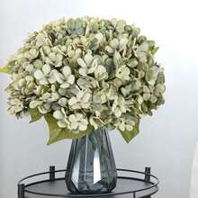 1/3/80 pièces Bouquet de fleurs d'hortensia artificielles de 32 cm pour la décoration de la pièce, du jardin extérieur, du mariage, de la fête, du centre de table de la maison et du salon, des plantes artificielles, de la décoration de vase de table, du balcon, du mur, du bureau à domicile, de la décoration de festival, de la décoration de table à manger, de la décoration de ferme pour Noël, de la décoration de table de cuisine, de la décoration hivernale de la maison, de la décoration d'Halloween, de la décoration de Noël, des cadeaux d'anniversaire