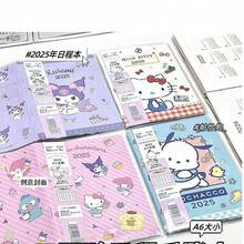 Sanrio 2025 New Cute Hello Kitty Cat Planner Notebook, A6 Portable Design, Suitable For Student Use