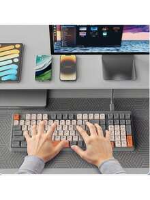 Acer Teclado multisistema OKW 222 para juegos y oficina: diseño resistente al agua, escritura cómoda y prolongada, teclas de acceso rápido, compacto y portátil, ideal para oficina y juegos, color gris. - Gris - Ver 5
