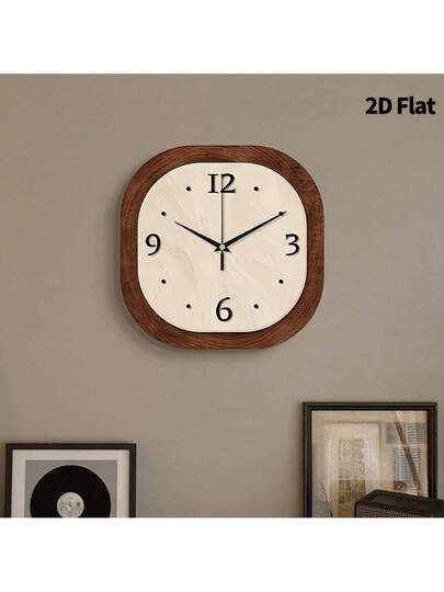 2D Flat 1pc Nostalgic Retro Home Creativity Wand Clock, Ultra Quiet Quartz Movement, No Ticking Sound, ation Painting Klok Living Room, Bedroom Office, able Watch, Unique Personalized, Clear Reading Time, In Bedroom, Studio, Ho Study, Kitchen Cafe, Perfect Family Friends Room view 3