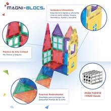 Imanes de Enseñanza, Set de 34 Piezas, Bloques Magnéticos 3D, Formas Geométricas Magnéticas Educativas para Niños, Rompecabezas Magnéticos Tridimensionales - 1 - Ver 4