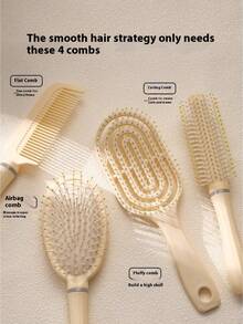 1 Stück/4 Stücke flauschiger Luftpolster Haarbürstenset, Langhaar-Glättungsbürste, für Studenten-Wohnheim & Zuhause, Lockenmassage-Bürste