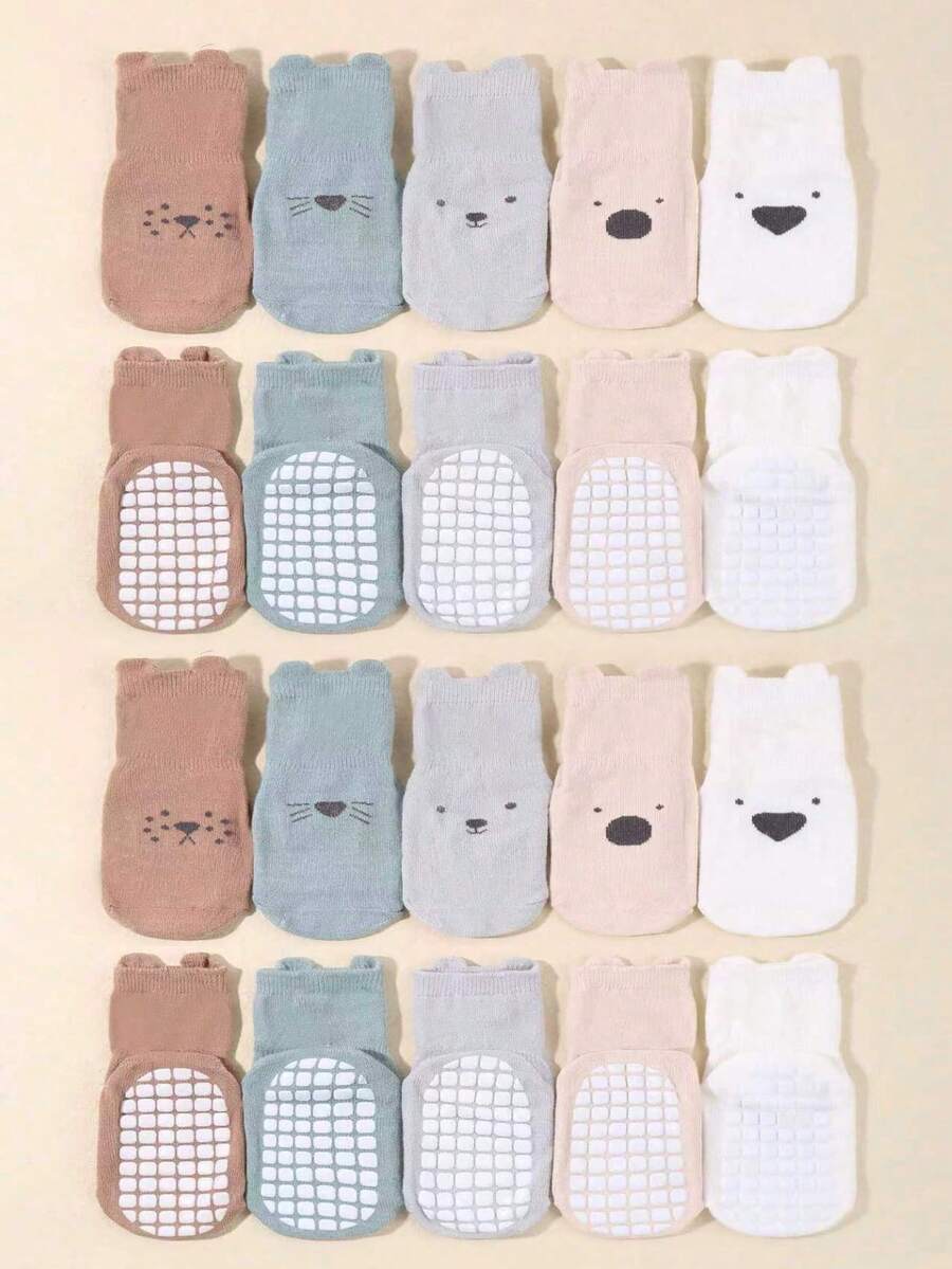 10/5 Pairs Cute Cartoon Pattern Baby Socks, Soft And Comfortable Crew Socks, Unisex Boys Girls Toddler Infant Socks, Breathable Non-Slip Grip Socks, 0-36 Months For All Seasons Fall Winter Indoor Outdoor, Baby Socks, Newborn Socks, Toddler Socks, Infant Socks, Christmas Gift New Year Gift Newborn Baby Shower Gift,Random - Multicolor - View 1