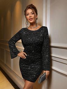 Women Lace Backless Paty Dress,Halloween Costumes Women Dress - Black - View 4