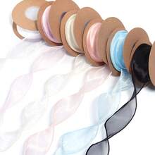 1 Roll/10 Yards 4cm Mermaid Tulle Ribbon, Christmas Gift Wrapping Ribbon, Cake Flower Packaging Ribbon, Wedding Decoration Bracelet Hair Accessory Colorful Ribbon, DIY Gift Packaging Bags