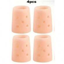 Breathable Perforated Toe Cover, Silicone Toe Protectors, (2/4/6/10/20 Pieces) Toe Covers Toe Tubes, New Material, Calluses, (For Small Toes), Silicone Toe Protectors For Overlapping Big Toes, Protections, Toe Separators, Gifts For Parents, Protectors, Great For Running, Hiking, Skating, And Dancing - Soft And Stretchy, Hand Washable Designed Finger Sleeves