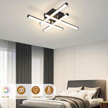 Glitzerlife Ceiling Lamp LED Ceiling Light Hallway Lamp - 24W Black Bedroom Lamp 3000K Warm White Ceiling Lamps Inside Modern Design Kitchen Lamp For Kitchen Bedroom Staircase Living Room Office - 4. Ngọn lửa - Xem 2