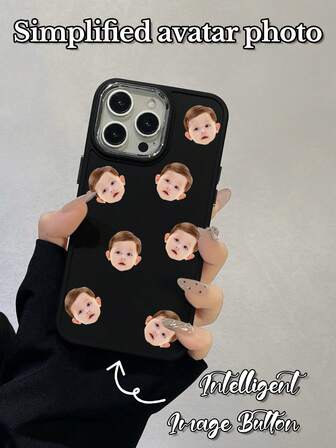 1pc Customized Full-Screen Small Personalized Image Silicone Lens Protection Phone Case, Suitable For IPhone 17 Air 16 15 14 13 12 11 Pro Max, Galaxy S25 24 23 Ultra FE A55 54 35