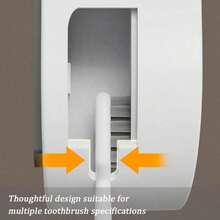 Disinfect Toothbrush Holder, Bathroom Toothbrush Holder, With USB Charging, UV Toothbrush Holder, Dual Card Slots, Wall Mounted, No Drilling, Suitable For Bathroom Storage Accessories, Suitable For Any Size Of Toothbrush - Nhiều màu - Xem 6