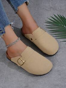 New Fashion Women Mule Shoes, Versatile, Minimalist, Casual, Comfortable, Easy Slip-On Design, Available In Plus Sizes, Ideal For Slouchy Wearers