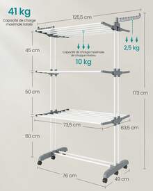 SONGMICS Drying Rack - Beyaz - Görünüm 6