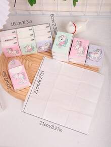 Serviettes en papier à motif d'ours blanc mignon, mouchoirs en papier portables et adorables en mini format, 3/6/9/18 paquets, emballage à motif de poney arc-en-ciel