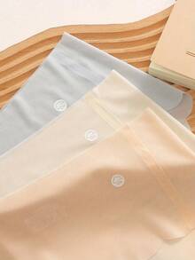 5 Pieces Women's Ice Silk Bikini Panties - Ultra-Thin And Seamless Lingerie For Everyday And Special Occasions, Soft Pastels And Neutrals - Elegant Everyday And Formal Wear, Versatile Lingerie, Minimalist Design, Lightweight Material, A Must-Have For Fashionable Women, Random Colors - 混合色 - 查看 7