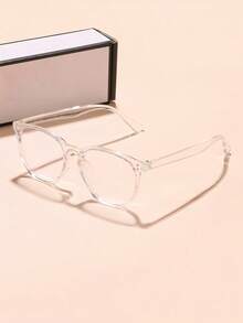 1 Piece Of Transparent Box Retro Style Women's Glasses For Halloween Witch/Retro Character Dressing Up Accessories Made Of Plastic Material, Resistant To Falling, Suitable For Campus Activities/Daily Reading - 彩色 - 查看 4