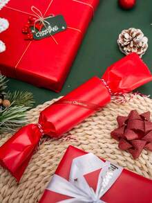 1 Roll Red Gift Wrapping Paper, Solid Kraft Paper, 15 Inches X 394 Inches, DIY Gift Wrap, Suitable For Birthday Gifts, Christmas Decorations, Family Gatherings, Wedding Decorations, Thin Paper, Bouquets, Gift Packaging, Floral Packaging, Poster Boards, Crafts, Valentine's Day Gift Wrap, New Year Decorations. - Multicolor - View 8