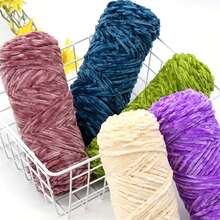 Polyester Chenille Yarn 1-Pack, 100g Each, Chunky Crochet Knitting Yarn In Assorted Colors For Crafts, Hats, Blankets, Scarves - Soft And Thick Wool Yarn For Beginner And Adult Crochet Projects