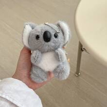 可爱3D考拉毛绒耳机保护套，适用于 1/2、Pro、3、Pro 2，时尚耳机保护套 - 灰色 - 查看 4