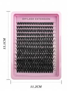 New 280pcs/14Rows 5D Fluffy DIY Lash Clusters 30D/40D/50DNatural Thick Eyelash Clusters D/DD/CC Curl Wispy Individual Lashes 8-16mm Mix Cluster Eyelash Extensions,Home Use Eye Lash Extension,Mother Day Gift