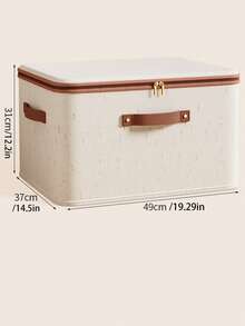 1pc Large Capacity Foldable Storage Bag, Suitable For Bedding, Clothes, Luggage, Seasonal Storage And Organization, Decoration For Autumn, Christmas, Bedroom, Closet, Foldable Linen Storage Basket - Multicolor - View 11