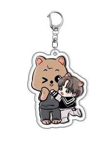 1 Piece, Spell Back Key Chain, Cartoon Photo Card, Bag Pendant, Cheng Xiao Lu Guangxia Cartoon Surrounding, Acrylic Key Chain Animation Surrounding, Party Gifts, Backpack Pendant. - Multicolor - View 13