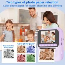 Christmas Limited Edition,Kids Camera Instant Print, Selfie Digital Camera For Kids With 4 Print Paper , 16X Digital Zoom Cameras For Vlogging 2.4''IPS Screen Rechargeable Camera Photography Professional,1080P HD Kids Digital Camera With 4 Print Paper Nstant Print Toy IChristmas Birthday Gifts For Toddler And Teenagers Age 3-16 Purple