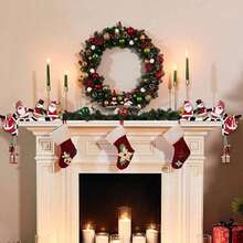 1/2 Bộ 5.12 inch Khung cửa Giáng sinh vui nhộn Trang trí bằng gỗ, Ông già Noel, Tuần lộc, Người tuyết, Cửa ra vào, Cửa sổ, Đồ trang trí Giáng sinh cho Đồ trang trí Giáng sinh trong nhà Trang trí nhà Trang trí Giáng sinh Trang trí phòng - Nhiều màu - Xem 3