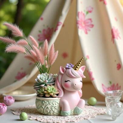 Unicorn Candle Making Mold - Magical Silicone Mold For Themed Parties & Home Decor, Easy Release & Reusable For DIY Epoxy Resin, Clay & Plaster Crafts - Perfect For Planters & Storage