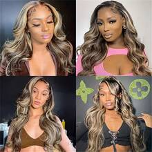 Pre-Cut Lace Glueless Body Wave 5X5 HD Lace Closure Human Hair Wig 40 Inch Wear And Go Highlight Ombre 5x5 HD Lace Closure Wigs Brazilian Virgin Human Hair Pre Plucked  With Baby Hair For Women 1b/27 Colored - Điểm nổi bật 1B/27 - Xem 8