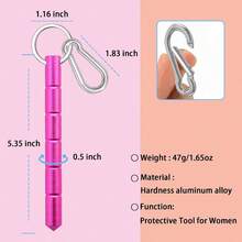 3Pcs Safety Keychain Set Keychain Accessories Safety Stick With 3Pcs Carabiner Clips Women Ladies Girls