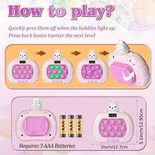 1 Pcs Random Styles Fast Push Bubble Game With Screen - Enhances Hand-Eye Coordination, Logic & Memory Skills For Youngsters & Adults - 6 Modes Sensory Toy, Ideal Gift For Halloween, Christmas & Birthdays - 1 Pcs Random Styles - 查看 4