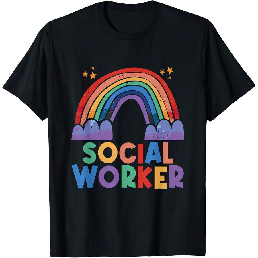 Social Worker Graduation Work Job Social T-Shirt - 黑色 - 查看 1