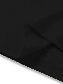 [Casual Half Sleeve] Graphic Print Oversized T-Shirt, Casual Crew Neck Half Sleeve T-Shirt For Spring & Summer, Women's Clothing - 黑色 - 查看 3