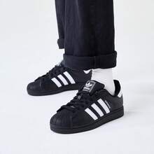 Adidas Originals SUPERSTAR II 经典贝壳头休闲运动鞋，男女款，2026新款低帮运动鞋 JI0079 - 黑色 - 查看 3