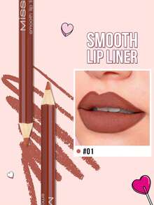 Misslyn Smooth Lip Liner Pencil, Long-Lasting Color, Intense & Durable Lip Shade, Glides On Smoothly, Lip Liner - 01 - View 3