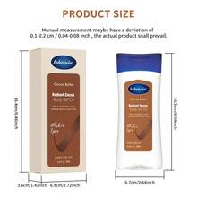 lakerain 200ml Lakerain Cocoa Butter Glossy Body Oil, Moisturizing And Nourishing Cocoa Body Gel Oil