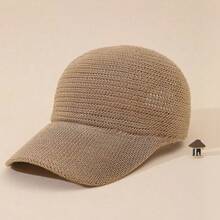 1 szt. Unisex koreański styl koronkowa wydrążona czapka baseballowa, odpowiednia na wiosnę i lato, kapelusz jako dodatek, świetny prezent na ukończenie szkoły, niezbędny w podróży, letnia ochrona przed słońcem - Beżowy - Zobacz 1