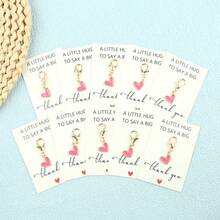 Women's Heart Design Alloy Keychain With Personalized Note - Golden Charm, Cartoon Heart, Thank You Gift For Teacher, Girlfriend, Mom, Best Friend | Personalized Gift | Ideal For Christmas Car Accessories Cute Goth Y2k Bag Accessories Lanyards With Id Holder Car Accessories Bag Charms