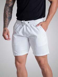 Men's Shorts Premium Twill Fabric Bermuda Comfort Denim TROPEZ - 白色 - 查看 10