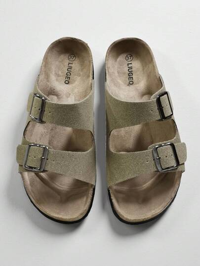 Men's Indoor Slippers With Arch Support, Adjustable Strap And Soft Cork Insole, Suitable For Bedroom, Daily Life, Leisure, Home, Office And Occasions Like Christmas, Valentine's Day, Ramadan. Size: EUR36-48