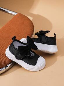 1 szt. Dziewczynki Sprzedawane Kolorowa Kokardka Płócienne Okrągłe Buty Codzienne Na Jesień