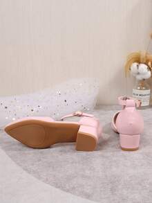 Giày cao gót thời trang mới năm 2026 dành cho nữ sinh trung học, giày cao gót kiểu công chúa năng động, thích hợp cho học sinh biểu diễn. - Hồng - Xem 5