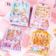 1pc Capybara Gashapon Stress Relief Notebook, Cute Cartoon Mechanical Notebook, Capybara Toasted Bread Series Notebook, High-Quality Student Planner, Creative Shaking Rattle Bean Gashapon Notebook, Soft Leather Material Stress Relief, 9.7*7cm Notebook, Perfect Gift, Holiday Gift, Party Gift - Multicolor - View 8