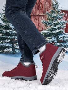 Męskie zimowe buty trekkingowe, buty sportowe na świeżym powietrzu, unisex, duże rozmiary, śniegowce, damskie buty trekkingowe, zimowe buty z podszewką termiczną, wiatroszczelne i ciepłe buty ze skóry z mikrofibry