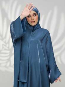 1pc New Style Hijab Abaya Set, Loose & Comfortable Abaya, Suitable For Muslim Women Daily Prayer And Outings, All Seasons - Multicolor - View 24
