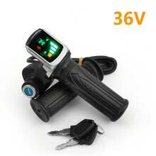 Throttle Grip Handle With Key And Display For Electric Bike Scooter