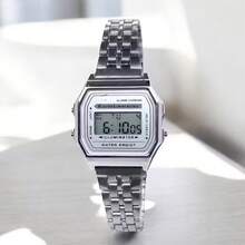 Women's Retro Mini Vintage Digital Watch - Silver - View 1