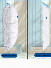 5 piezas Bolsas de almacenamiento al vacío, Bolsas de compresión extra gruesas a prueba de agua y aire para edredones, ropa, viajes, dormitorio, bolsas reutilizables ahorradoras de espacio, ideales para regalos de Navidad